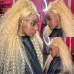 Stema 613 Blonde Curly 13x4 Transparent Lace Front Wig